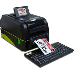Cobra Systems - Electronic Label Makers; Type: Sign & Label Maker ; Accessories: Vinyl Tape; Ink Ribbon ; Power Source: 110/240V ; Additional Information: w/LCD Screen & Compact Keyboard. Prints 1" to 4" Vinyl Media & Die-Cut Labels - Exact Tool & Supply