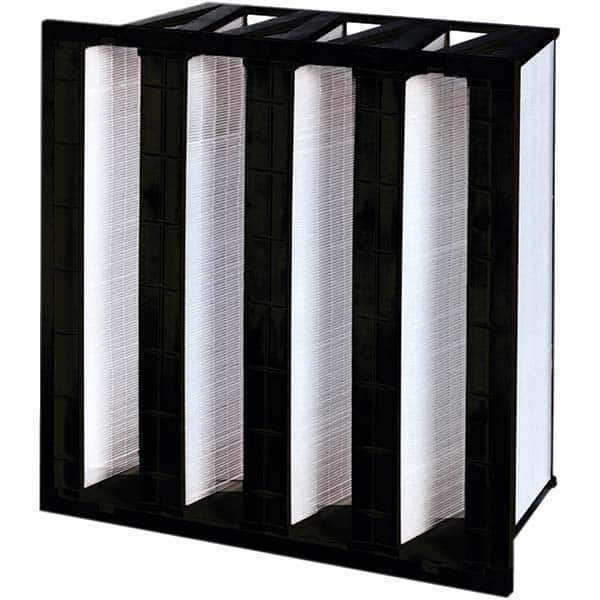PRO-SOURCE - Pleated & Panel Air Filters; Filter Type: V-Bank Mini-Pleat ; Nominal Height (Inch): 24 ; Nominal Width (Inch): 24 ; Nominal Depth (Inch): 12 ; MERV Rating: 15 ; Media Material: Microfiberglass - Exact Tool & Supply