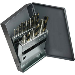 Cle-Line - Tap & Drill Sets Minimum Tap Thread Size (Inch): #6-32 Maximum Tap Thread Size (Inch): 1/2-13 - Exact Tool & Supply