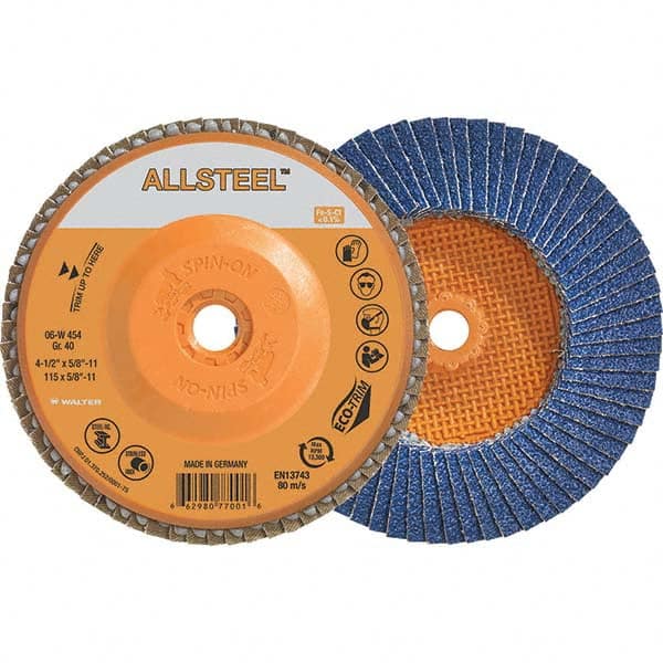 WALTER Surface Technologies - Flap Discs Abrasive Type: Coated Flap Disc Type: Type 27 - Exact Tool & Supply