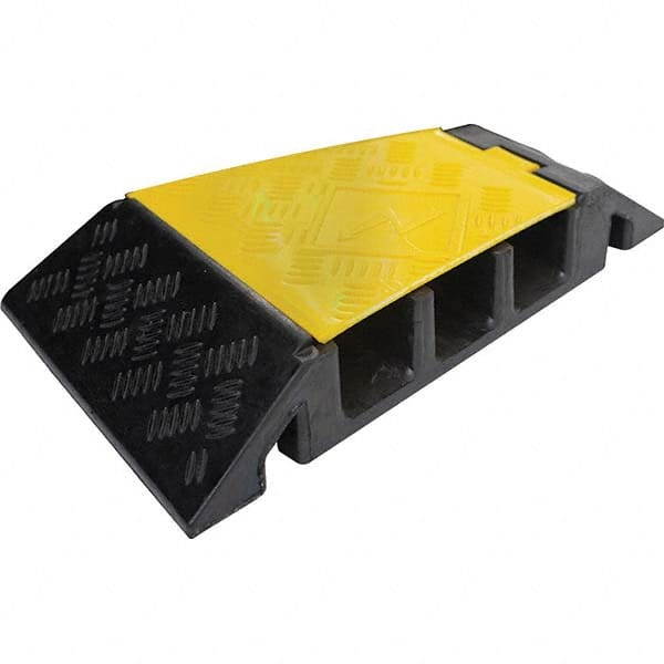 Powerhouse - On Floor Cable Covers Cover Material: Polyethylene Number of Channels: 3 - Exact Tool & Supply