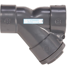 Hayward - 1-1/4" Pipe, Threaded Ends, PVC Y-Strainer - Exact Tool & Supply
