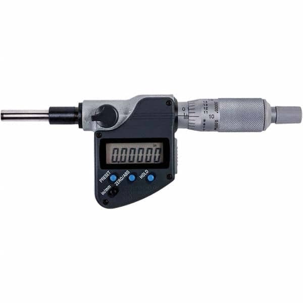 Mitutoyo - Electronic Micrometer Heads Minimum Measurement (Decimal Inch): 0 Maximum Measurement (Decimal Inch): 1 - Exact Tool & Supply