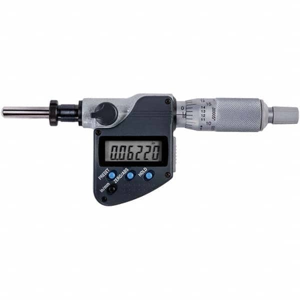Mitutoyo - Electronic Micrometer Heads Minimum Measurement (Decimal Inch): 0 Maximum Measurement (Decimal Inch): 1 - Exact Tool & Supply