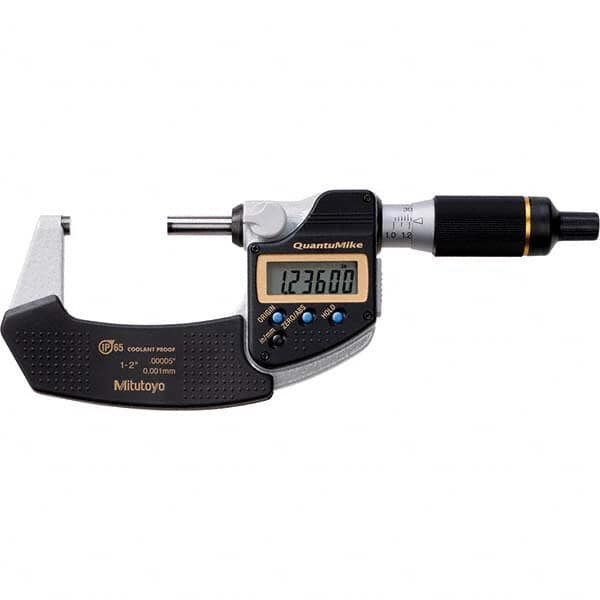 Mitutoyo - Electronic Outside Micrometers Type: Quantumike Minimum Measurement (Decimal Inch): 1.0000 - Exact Tool & Supply