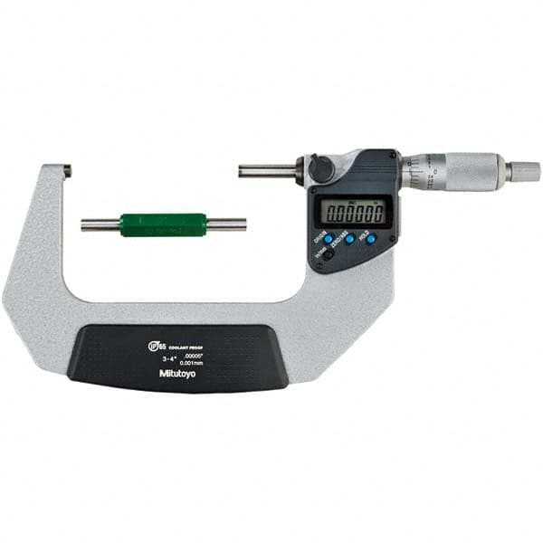 Mitutoyo - Electronic Outside Micrometers Type: Coolant-proof Minimum Measurement (Decimal Inch): 3.0000 - Exact Tool & Supply