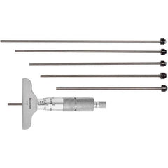 Mitutoyo - Mechanical Depth Micrometers Minimum Measurement (Decimal Inch): 0 Maximum Measurement (Decimal Inch): 6.00 - Exact Tool & Supply