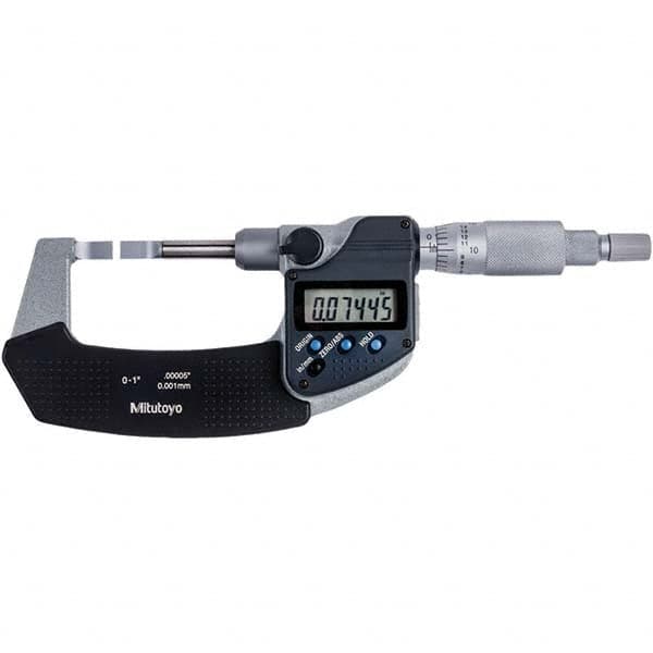 Mitutoyo - Blade Micrometers Operation Type: Electronic Minimum Measurement (Decimal Inch): 0 - Exact Tool & Supply