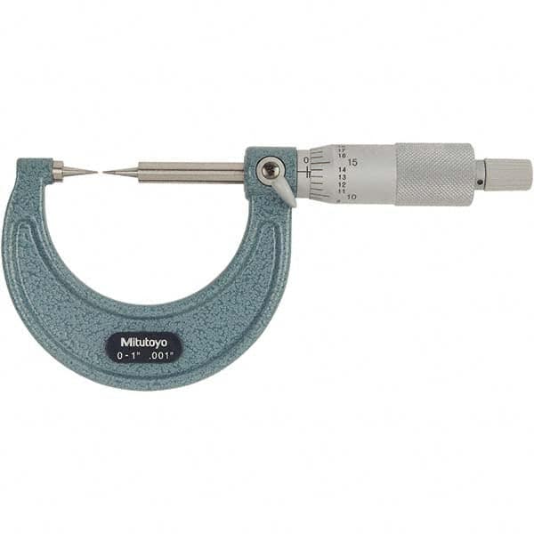 Mitutoyo - Point Micrometers Operation Type: Mechanical Minimum Measurement (Decimal Inch): 0 - Exact Tool & Supply