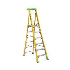 Louisville - Rolling & Wall Mounted Ladders & Platforms; Type: Aluminum ; Style: Combo Straight & Platform Ladder ; Number of Steps / Rungs: 6 ; Height (Inch): 36 ; Load Capacity (Lb.): 375.000 ; Base Width (Inch): 28-1/2 - Exact Tool & Supply