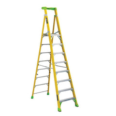 Louisville - Rolling & Wall Mounted Ladders & Platforms; Type: Aluminum ; Style: Combo Straight & Platform Ladder ; Number of Steps / Rungs: 8 ; Height (Inch): 36 ; Load Capacity (Lb.): 375.000 ; Base Width (Inch): 31-1/2 - Exact Tool & Supply