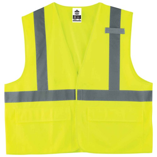 8225HL 2/3 XL Lime Standard Solid Vest Type R Class 2 - Exact Tool & Supply