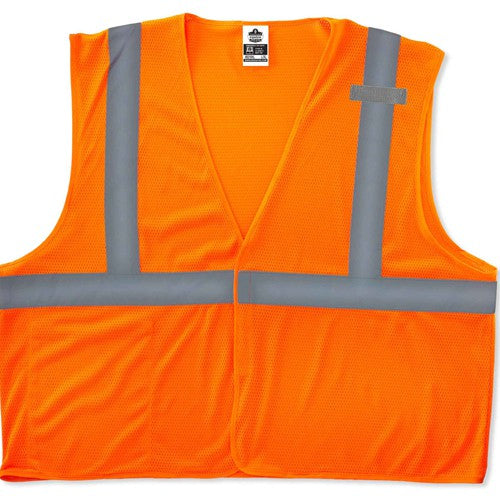 8210HL Econo Vest Orange 2X/3X Hook & Loop Glowear - Exact Tool & Supply