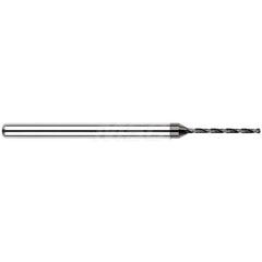 Micro Drill Bit: 0.0625″ Dia, 130 °, Solid Carbide Amorphous Diamond Finish, RH Cut, Spiral Flute