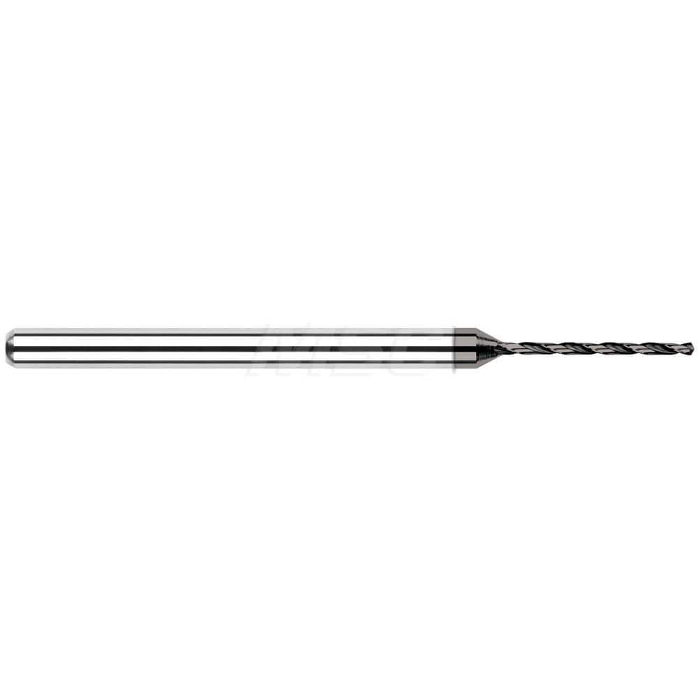 Micro Drill Bit: 0.0312″ Dia, 130 °, Solid Carbide Amorphous Diamond Finish, RH Cut, Spiral Flute