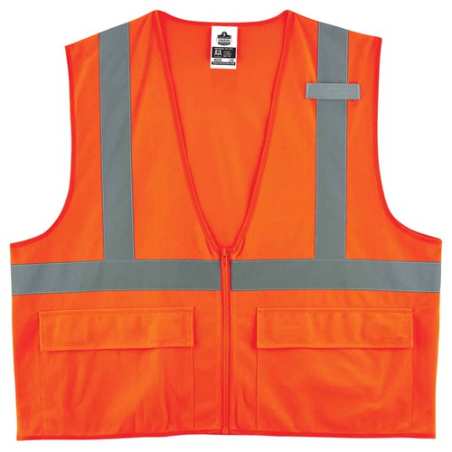 8225Z L/ XL Orange Standard Solid Vest Type R Class 2 - Exact Tool & Supply