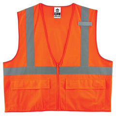 8225Z S/M Orange Standard Solid Vest Type R Class 2 - Exact Tool & Supply