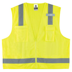 8249Z 2/3 XL Lime Econ Surveyors Vest Type R Class 2 - Exact Tool & Supply
