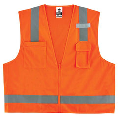 8249Z S/M Orange Econ Surveyors Vest Type R Class 2 - Exact Tool & Supply