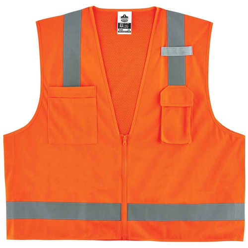 8249Z 2/3 XL Orange Econ Surveyors Vest Type R Class 2 - Exact Tool & Supply