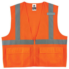 8220Z S/M Orange Standard Mesh Vest Type R Class 2 - Exact Tool & Supply