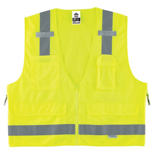 8250Z S/M Lime Surveyors Vest Type R Class 2 - Exact Tool & Supply