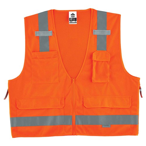 8250Z S/M Orange Surveyors Vest Type R Class 2 - Exact Tool & Supply