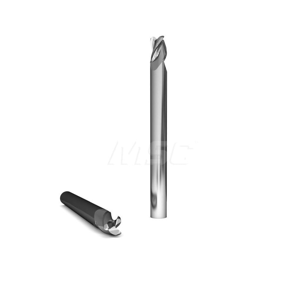 Square End Mill: 3/8'' Dia, 3/4'' LOC, 3/8'' Shank Dia, 2-1/2'' OAL, 3 Flutes, Solid Carbide Single End, Uncoated, Upcut Flute, 37 ° Helix, Centercutting, RH Cut, RH Flute, Series 2030