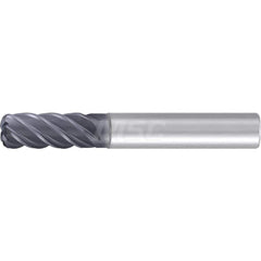 1/2″ Diam 5-Flute 35/38° Solid Carbide 0.12″ Corner Radius Roughing & Finishing End Mill AlCr Finish, 1″ LOC, 3″ OAL, 1/2″ Shank Diam, Centercutting, Standard Length