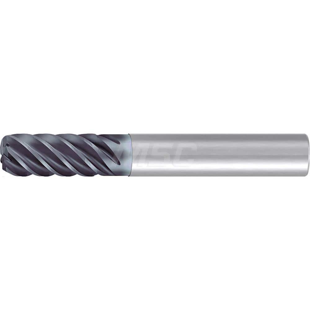 3/8″ Diam 6-Flute 35/38° Solid Carbide 0.015″ Corner Radius Roughing & Finishing End Mill AlCr Finish, 7/8″ LOC, 2-3/4″ OAL, 3/8″ Shank Diam, Centercutting, Standard Length
