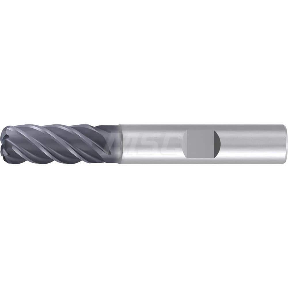 1/2″ Diam 5-Flute 35/38° Solid Carbide 0.02″ Corner Radius Roughing & Finishing End Mill AlCr Finish, 1″ LOC, 3″ OAL, 1/2″ Shank Diam, Centercutting, Standard Length