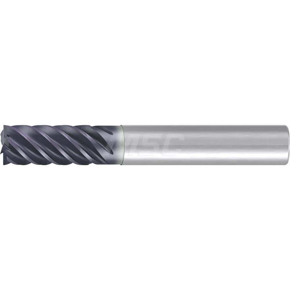 3/8″ Diam 6-Flute 35/38° Solid Carbide 0.008″ Corner Chamfer Roughing & Finishing End Mill AlCr Finish, 7/8″ LOC, 2-3/4″ OAL, 3/8″ Shank Diam, Centercutting, Standard Length