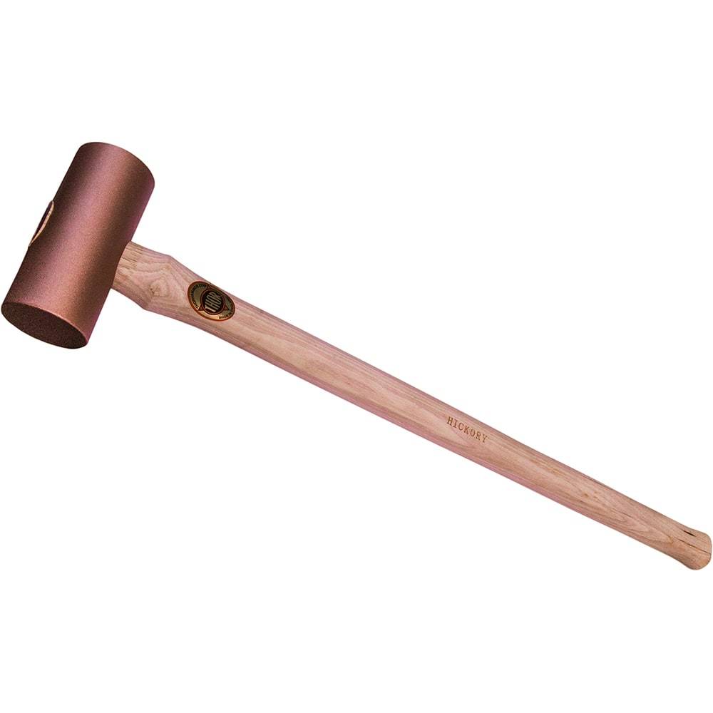 Osca - Non-Marring Hammers; Head Type: Rectangular ; Head Material: Brass ; Handle Material: Wood ; Head Weight Range: 3 - 5.9 lbs. ; Face Diameter Range: 1" - Exact Tool & Supply