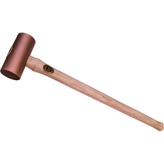 Osca - Non-Marring Hammers; Head Type: Rectangular ; Head Material: Brass ; Handle Material: Wood ; Head Weight Range: 3 - 5.9 lbs. ; Face Diameter Range: 1" - Exact Tool & Supply