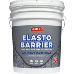 Ames - Elasto-Barrier 5 Gal Pail Gray Elastomeric Roof Coating - Exact Tool & Supply