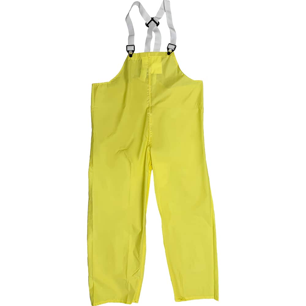 Louisiana Professional Wear - Rain & Chemical Wear; Garment Style: Bib Overall; Suspenders ; Garment Type: Flame Resistant; Waterproof; Rain ; Material: Polyurethane/Nylon ; Size: Large ; Color: Lemon Yellow ; Certification Type: ASTM D6413 - Exact Tool & Supply