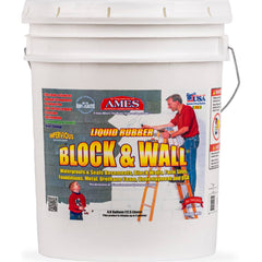 Ames - Block & Wall 5 Gal Pail White Liquid Rubber Waterproofer - Exact Tool & Supply
