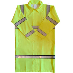 Louisiana Professional Wear - Rain & Chemical Wear; Garment Style: Coat ; Garment Type: Breathable; Hi-Visibility; Waterproof; Rain ; Material: Polyester/Polyurethane ; Size: Small ; Color: Fluorescent Yellow ; Certification Type: ANSI/ISEA 107-2015 Type - Exact Tool & Supply