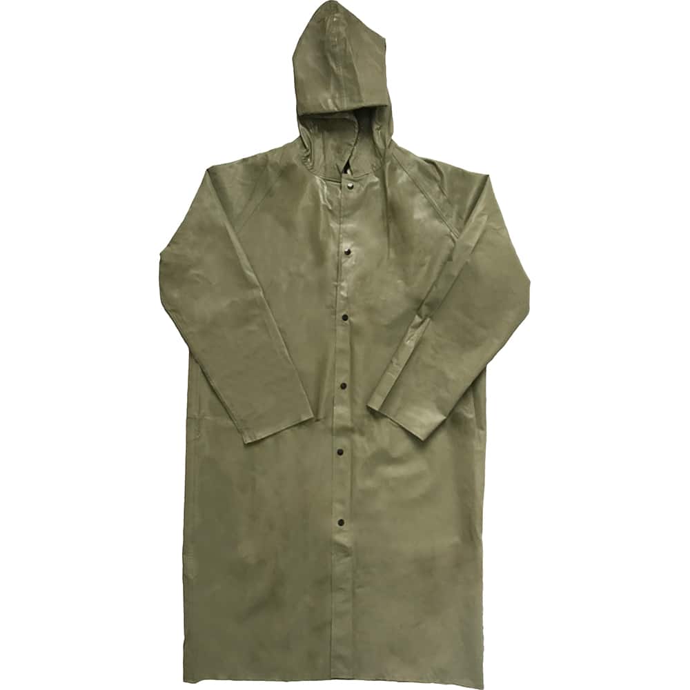 Louisiana Professional Wear - Rain & Chemical Wear; Garment Style: Coat ; Garment Type: Chemical Resistant; Flame Resistant; Waterproof; Rain ; Material: Neoprene/Nylon ; Size: 4X-Large ; Color: Olive Dab Green ; Certification Type: ASTM D6413; ASTM F903 - Exact Tool & Supply