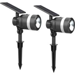 Westinghouse - Landscape Light Fixtures; Type of Fixture: Solar Spot Light ; Mounting Type: Ground; Wall ; Lamp Type: LED ; Housing Material: Plastic ; Housing Color: Black ; Wattage: 1.76 - Exact Tool & Supply