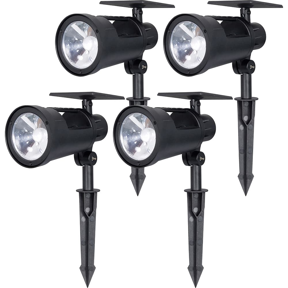 Westinghouse - Landscape Light Fixtures; Type of Fixture: Solar Spot Light ; Mounting Type: Ground ; Lamp Type: LED ; Housing Material: Plastic ; Housing Color: Black ; Wattage: 1.8 - Exact Tool & Supply