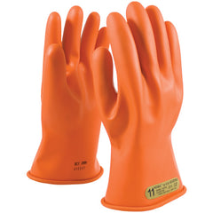 ‎147-00-11/7 - Novax - Natural Rubber Insulating Glove - Class 00 - 11″ - Orange - Straight Cuff - Exact Tool & Supply