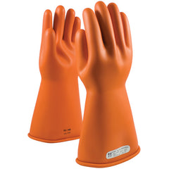 ‎147-1-14/10 - Novax - Natural Rubber Insulating Glove - Class 1 - 14″ - Orange - Straight Cuff - Exact Tool & Supply