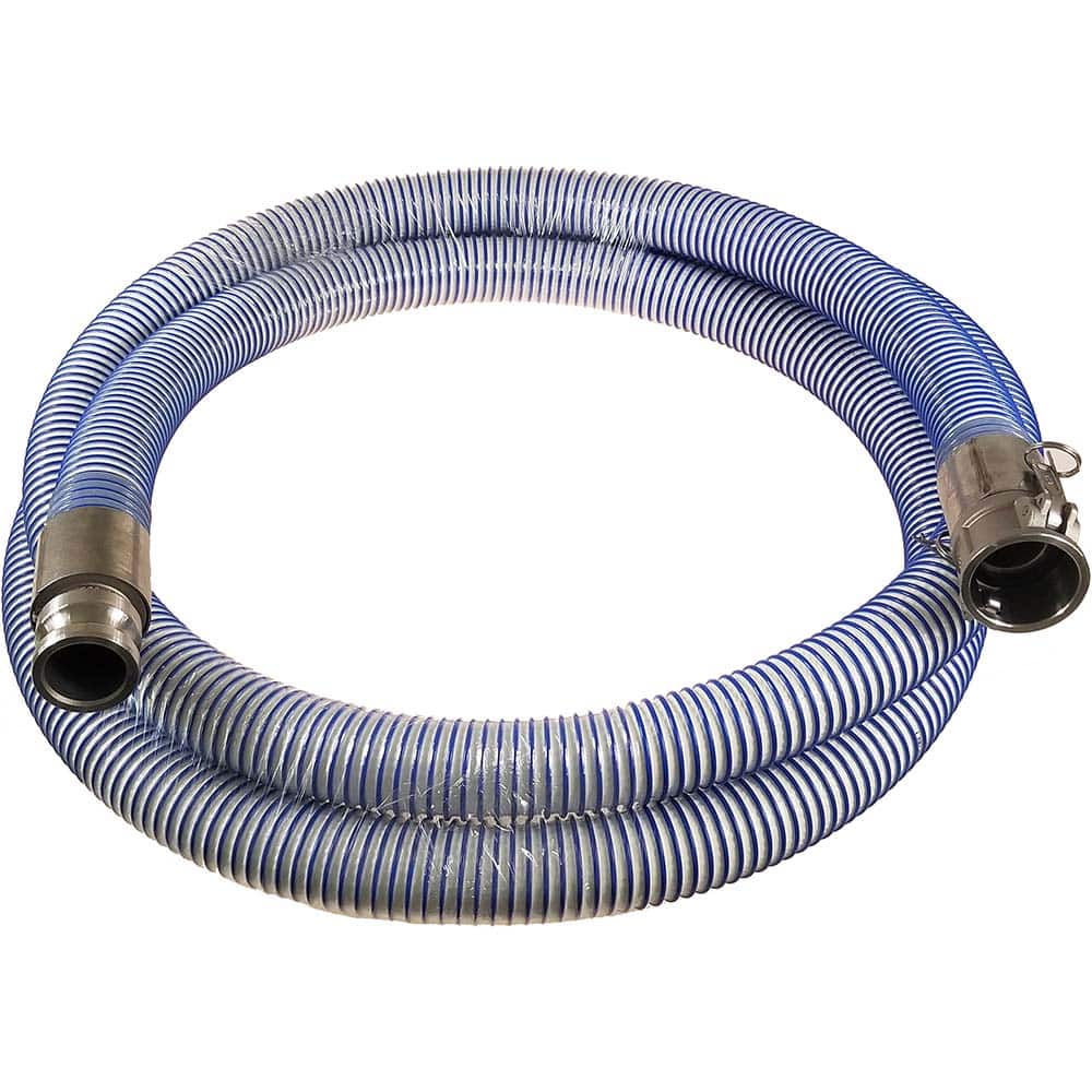 Kuriyama of America - Food & Beverage Hose; Inside Diameter (Inch): 4 ; Outside Diameter (Decimal Inch): 4.7600 ; Length (Feet): 5 ; Bend Radius (Inch): 8 ; Maximum Working Pressure (psi): 75.000 ; Vacuum Rating: 28 In. Hg - Exact Tool & Supply