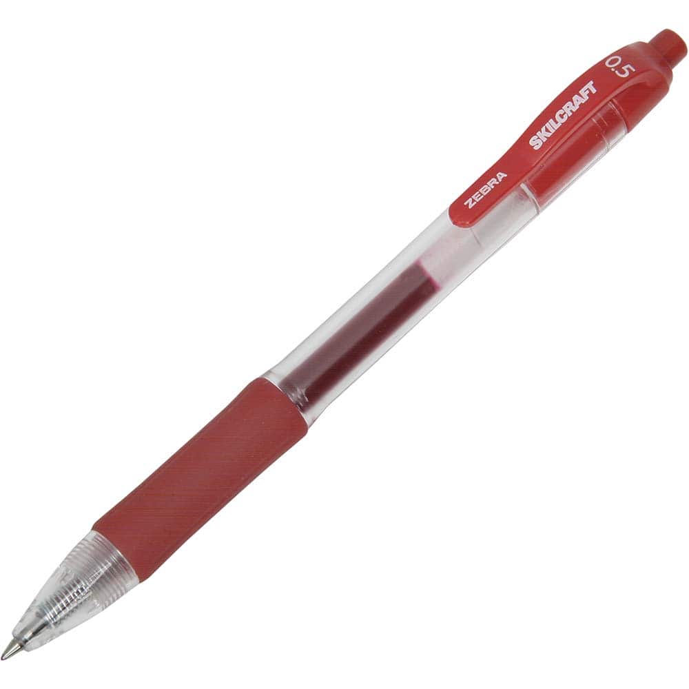 Ability One - Pens & Pencils; Type: Gel Pen ; Color: Red ; Tip Type: Fine Point - Exact Tool & Supply