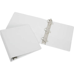 Ability One - Ring Binders; Binder Type: 3 Hole Binder ; Capacity: 1/2" ; Color: White ; Material: Vinyl ; Size: 8 1/2 x 11 - Exact Tool & Supply