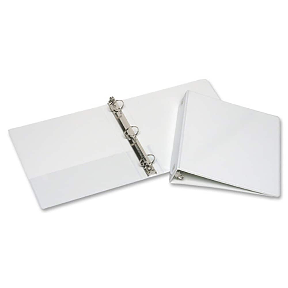 Ability One - Ring Binders; Binder Type: 3 Hole Binder ; Capacity: 1 1/2" ; Color: White ; Material: Vinyl ; Size: 8 1/2 x 11 - Exact Tool & Supply