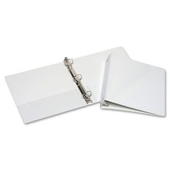 Ability One - Ring Binders; Binder Type: 3 Hole Binder ; Capacity: 1 1/2" ; Color: White ; Material: Vinyl ; Size: 8 1/2 x 11 - Exact Tool & Supply