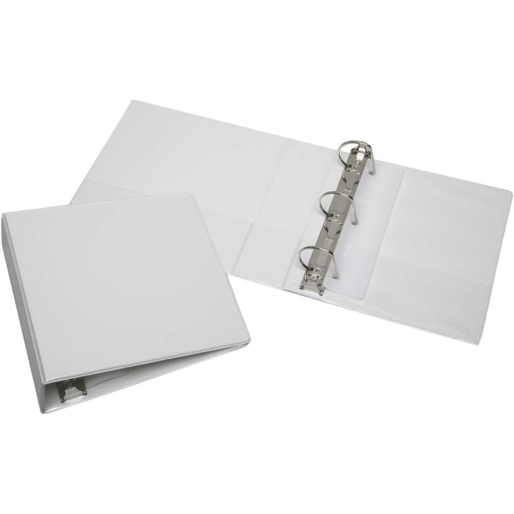 Ability One - Ring Binders; Binder Type: 3 Hole Binder ; Capacity: 2-1/2 ; Color: White ; Material: Vinyl ; Size: 8 1/2 x 11 - Exact Tool & Supply
