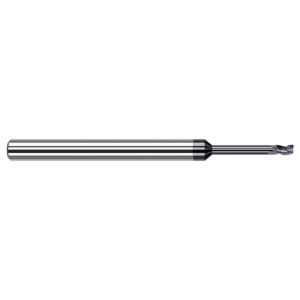 Harvey Tool - 0.1", 0.15" LOC, 1/8" Shank Diam, 2-1/2" OAL, 3 Flute Solid Carbide Square End Mill - Exact Tool & Supply